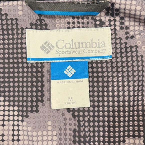 Columbia kids raincoat - grey pixel pattern size medium! - Picture 2 of 4